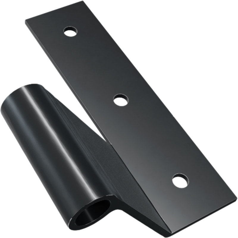 Charnière plate SteelTek avec ensemble de volets décalés de 2 1/4 po, pour des hauteurs de 60 à 80 po (comprend 8 charnières plates, 8 pintels sur la plaque, 1 paire de retenues en S avec support de volet à verrou)