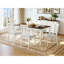 Extendable Dining Table Sets(Must include both Table and Chair), MDF Wood Farmhouse Kitchen Set-263188931
