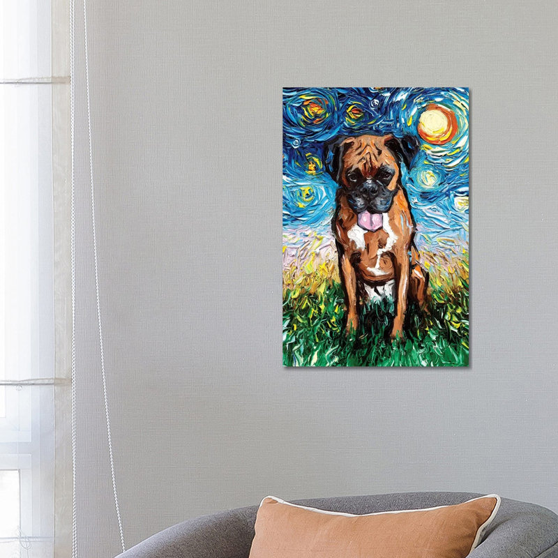Boxer Night II by Aja Trier - Wrapped Canvas Gallery-Wrapped Canvas Giclée, 66.04 cm H x 45.72 cm W x 3.175 cm D
