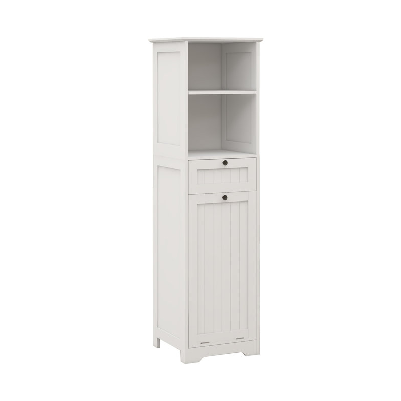Armoire de trieur de linge inclinable à un compartiment et un tiroir -