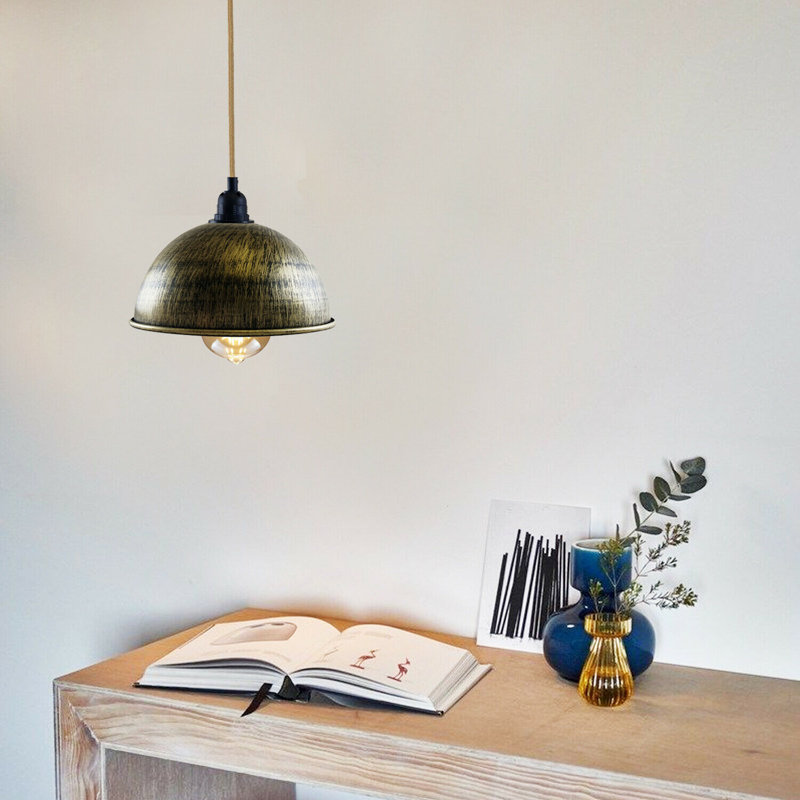 Franklyn 1 - Light Dome Pendant, Brushed Brass
