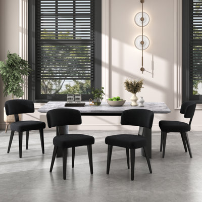 Chaises de salle à manger rembourrées Modern Modern de style Mid-Century pour salle à manger, cuisine