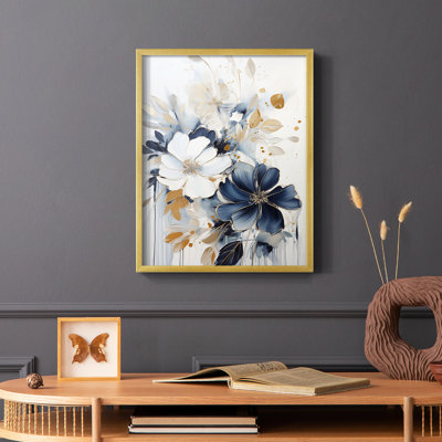 FLORAL Series CECXII - Impression encadrée de qualité supérieure - Prêt à être accroché - Aucun clou requis