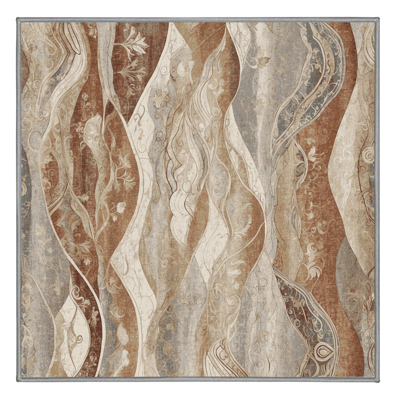 Velvet Layers Rug, Square 6'