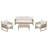 Outdoor 4-piece Conversation Set With Cushions