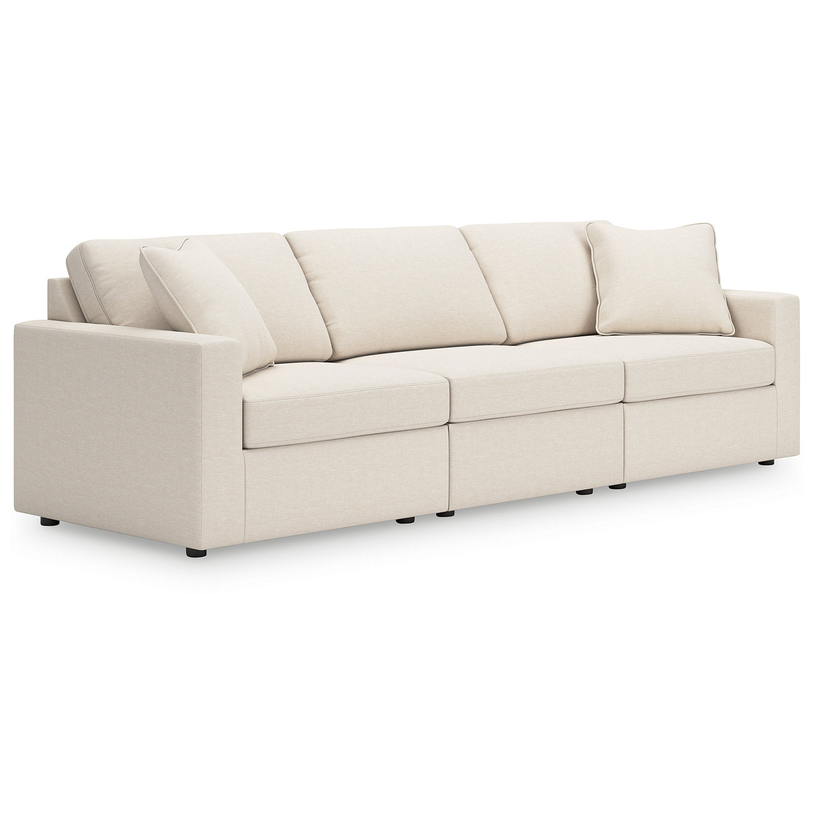 Bulwell Sofa, White, 36" H x 108" W x 37"D, 3