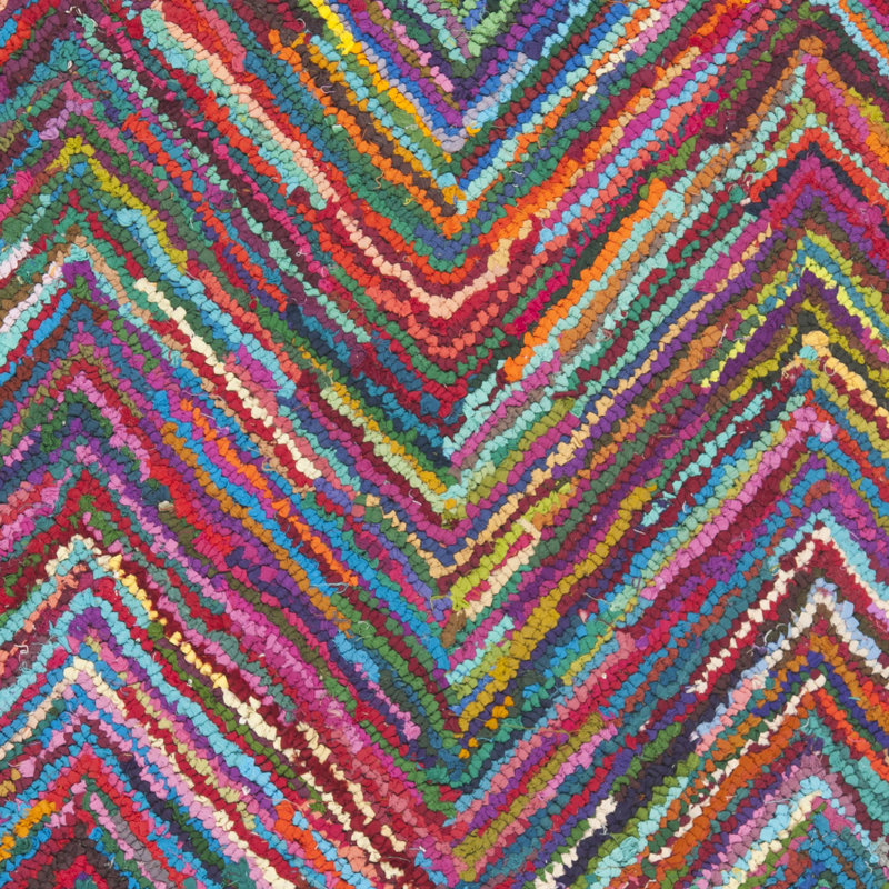 Barnes Hand Tufted Multi-Colored Area Rug, Rectangle 8' x 10'