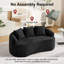 Canapé deux places incurvé sans os de 165 cm, canapé nuage moderne 2 places avec 3 coussins décoratifs, assise profonde en tissu chenille, aucun assemblage requis-1420242302-1420242299
