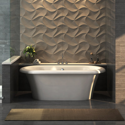 Leadbetter 71" x 35" Freestanding Soaking Acrylic Bathtub