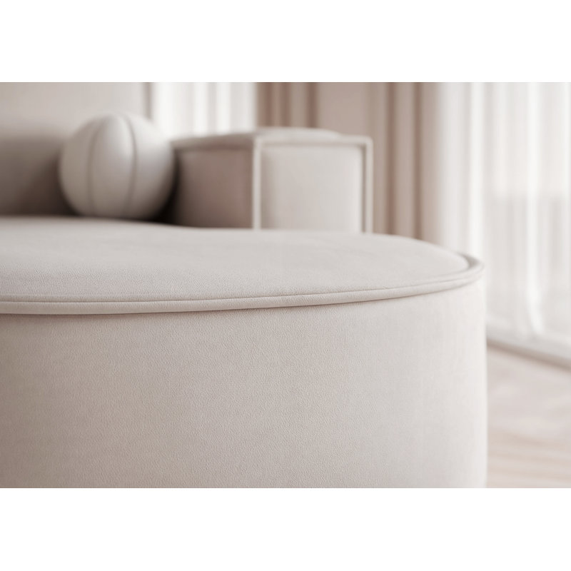 6 Seater Corner Sectional, Right Hand Facing, Cream