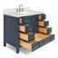Cambridge X P 22 po P 36 po Coiffeuse en H avec comptoir en quartz blanc avec lavabo-970286456-1037056054