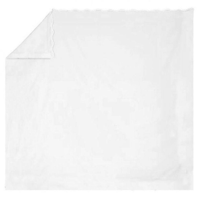 400TC Cotton Scallop Embroidery Cotton 4 Piece Sheet Set Fitted Sheet Fits Upto 16" Deep Pocket, White, Yes