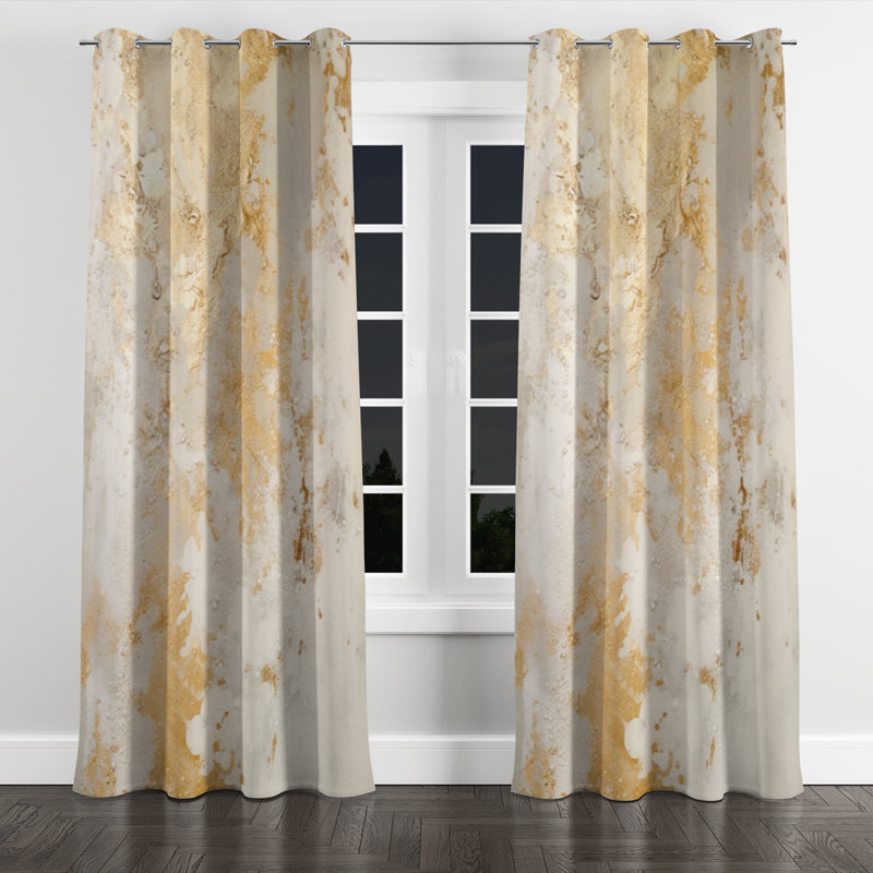 Aybek - Modern Grommet Curtain - Velvet Room Darkening - 1 panel, 52" W x 90" L, Silver Grommets