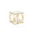 Pangea Home Benson Edward Glass End Table with Storage - Modern Glam Square Side Table – Tempered Glass Top with Gold Steel Frame for Living Room or Bedroom - Gold Square Side Table-469243301