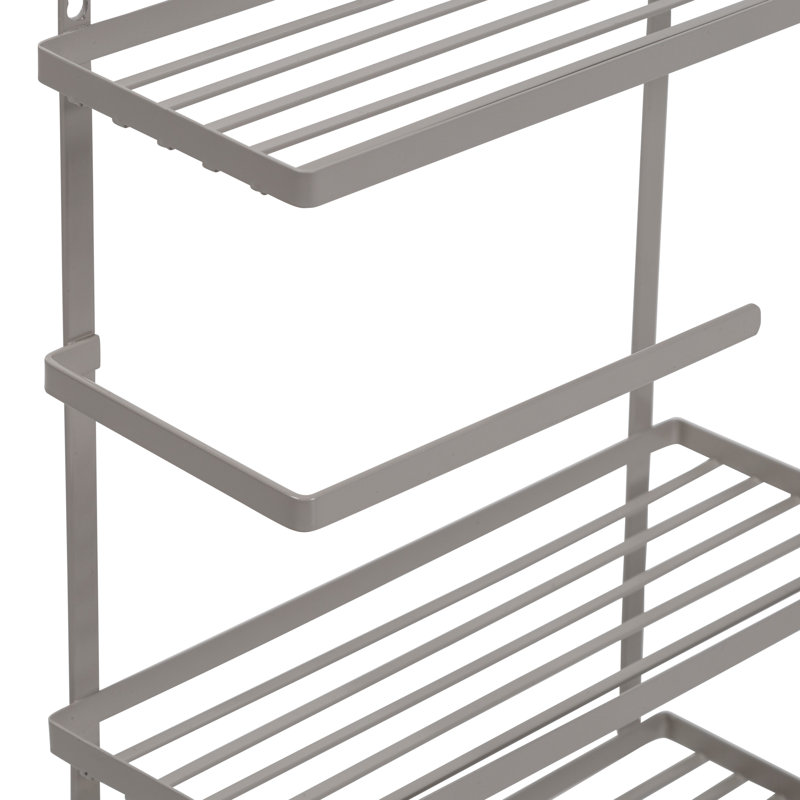 3 Jar  Spice Rack, Gray