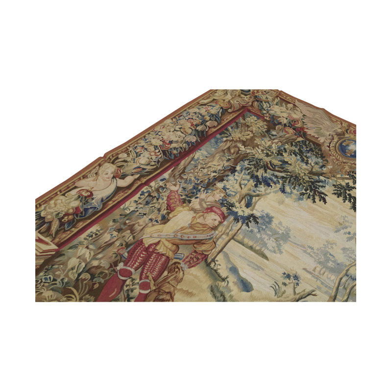 Hand-Knotted High-Quality Gold and Brown Area Rug