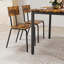 Ensemble de table de salle à manger 5 pièces avec 4 chaises, ensemble de table de cuisine et chaises pour 4, table de salle à manger avec structure en métal et panneau de fibres à densité moyenne-1524882514-1524882512