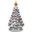 Arbre de Noël artificiel argent 15 "avec lumières H 15"