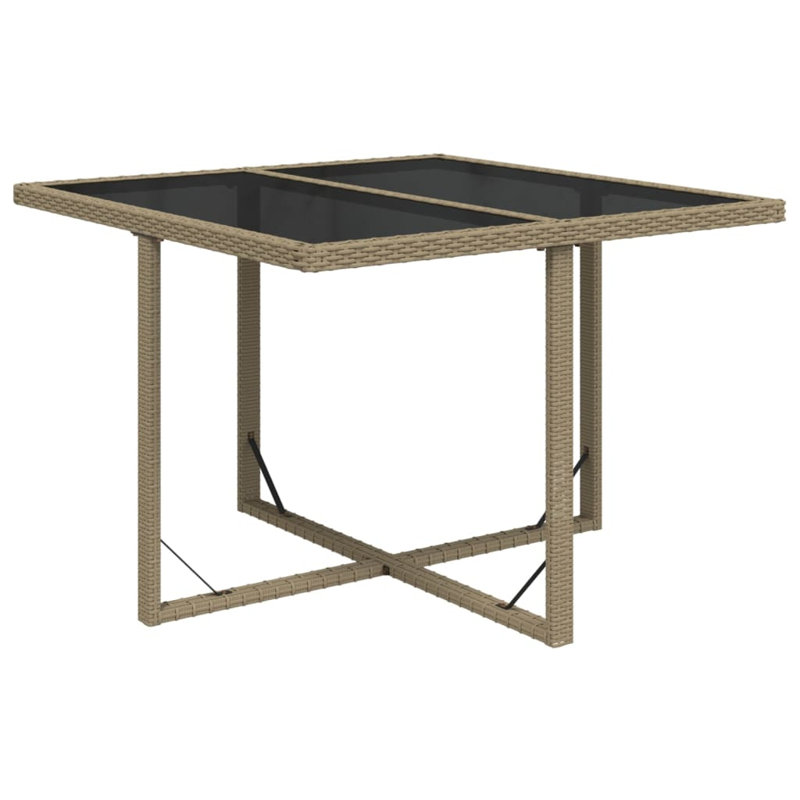 Elyah Rectangular Outdoor Dining Table , 109cm cm W 107cm cm D, Beige