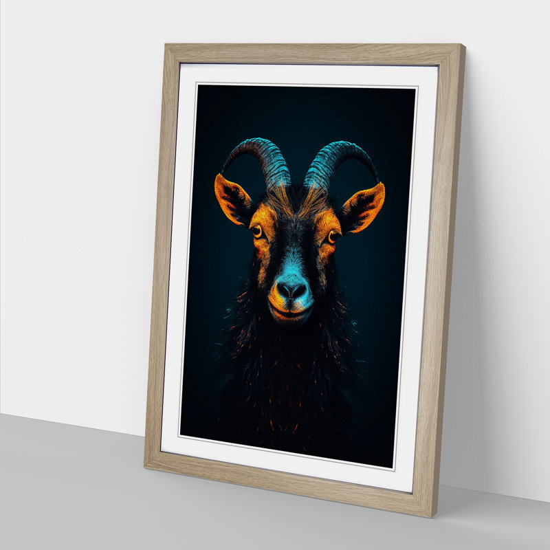 Goat Minimalism - Framed Print