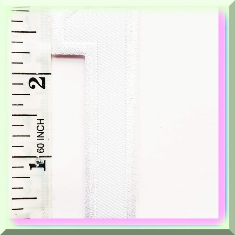 3-Inch White Applique Patch for Clothing and Accessories