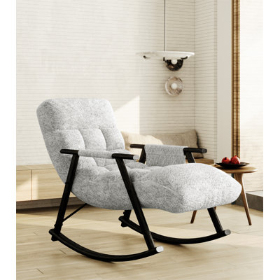 Casual Folding Rocking Chair Upholstered by Ebern Designs