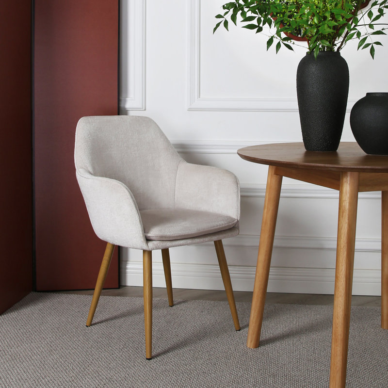 Velvet Armchair, Ash, Cream