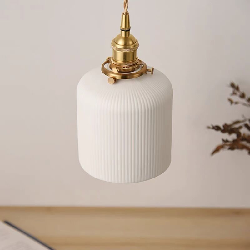 Luminaire suspendu cylindrique à 1 lumière