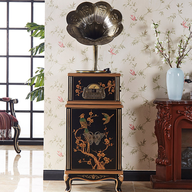 Black+Gold Free Form Solid Wood+Copper Media Players