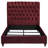 Maaret 57-inch Upholstered Full Panel Bed Wine Red-440101126