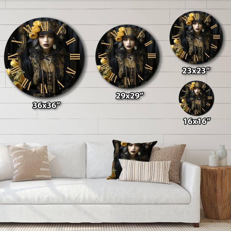 Magnifique horloge murale boho chic, Grand