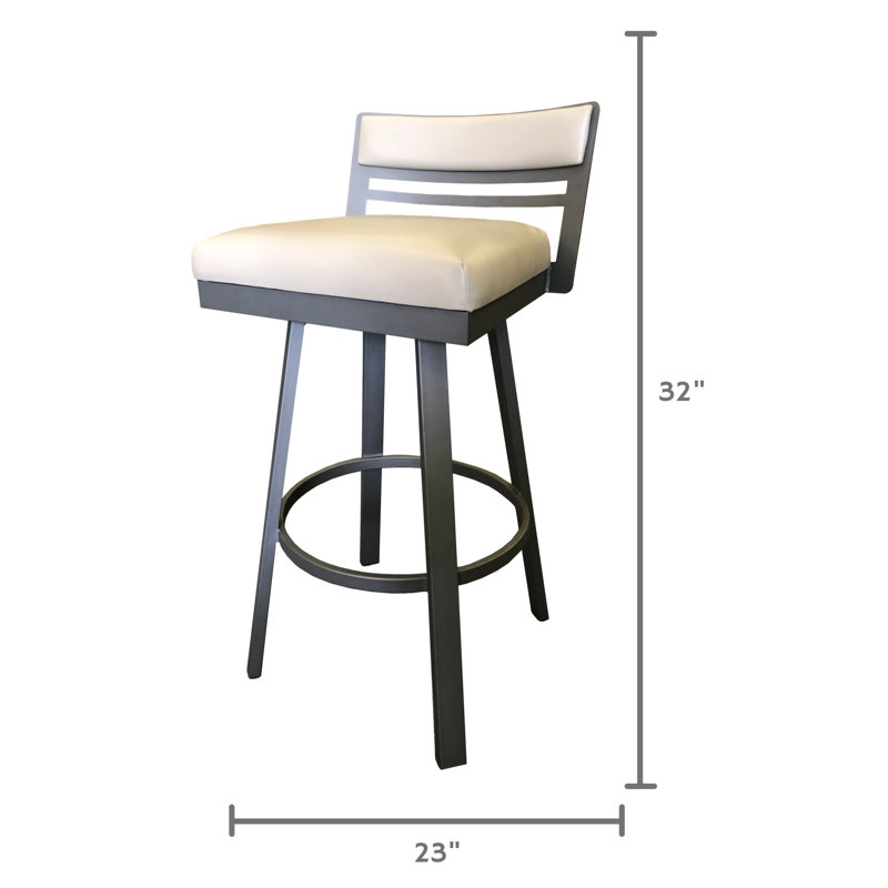 Wilnesha Swivel Upholstered Counter Stool with Metal Frame, Counter Stool (26" Seat Height)