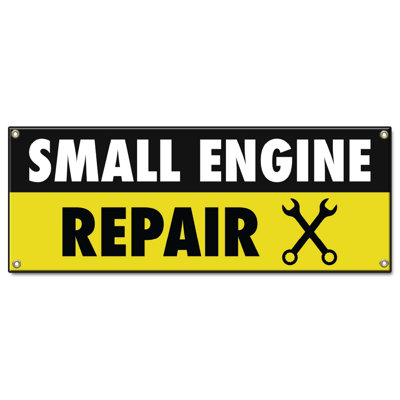 Small Engine Repair 18" X 48" Banner