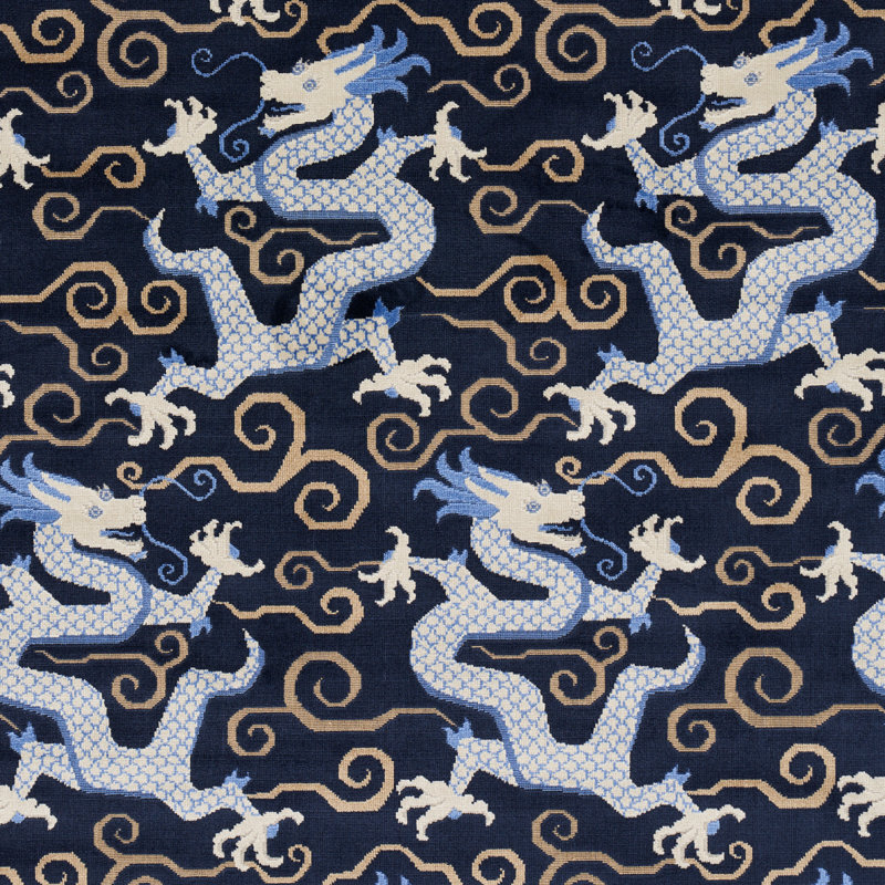 Bixi Velvet Fabric, Midnight Blue