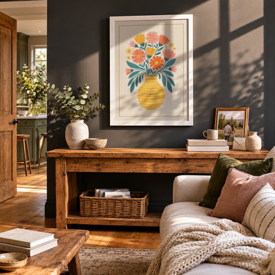 Floral Symmetry Botanical - Framed Print