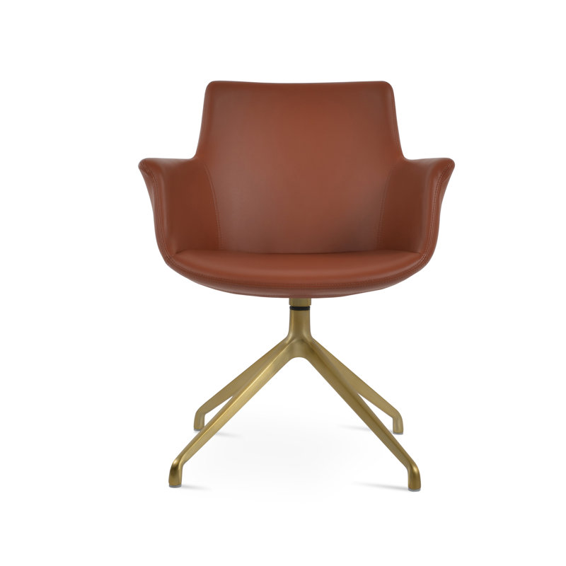 Fauteuil Bottega, Laiton, Cannelle
