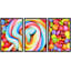 Variété de bonbons arc-en-ciel, dessert, photographie, réalisme, œuvre d'art contemporaine-102298041-102298043