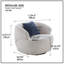 Fauteuil demi-tonneau pivotant, fauteuil d'appoint beige