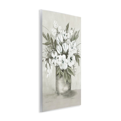 Mixed White Flowers Wall Plaque Art by Marilyn Dunlap