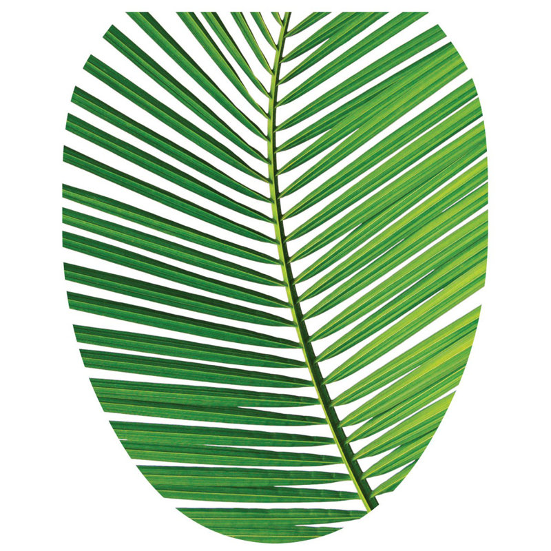 Adhésif décoratif pour siège de toilette Coastal Palm Frond , Allongé