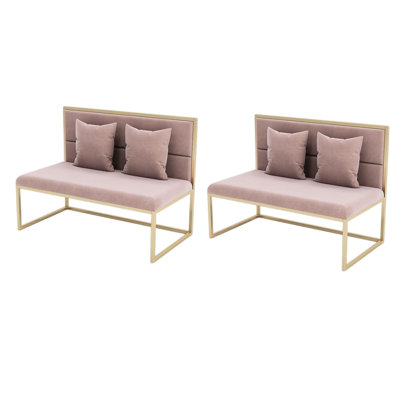 Elegant Dessert Shop Cafe Restaurant Benches Polyester Blend Upholstered Bench