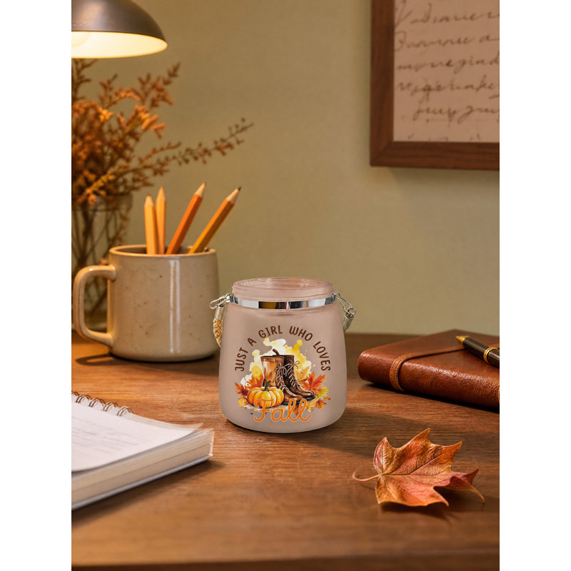 LED Harvest Glass Jar - Girl