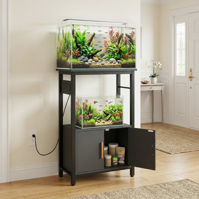 Support d'aquarium avec prises de courant 5-10 gallons