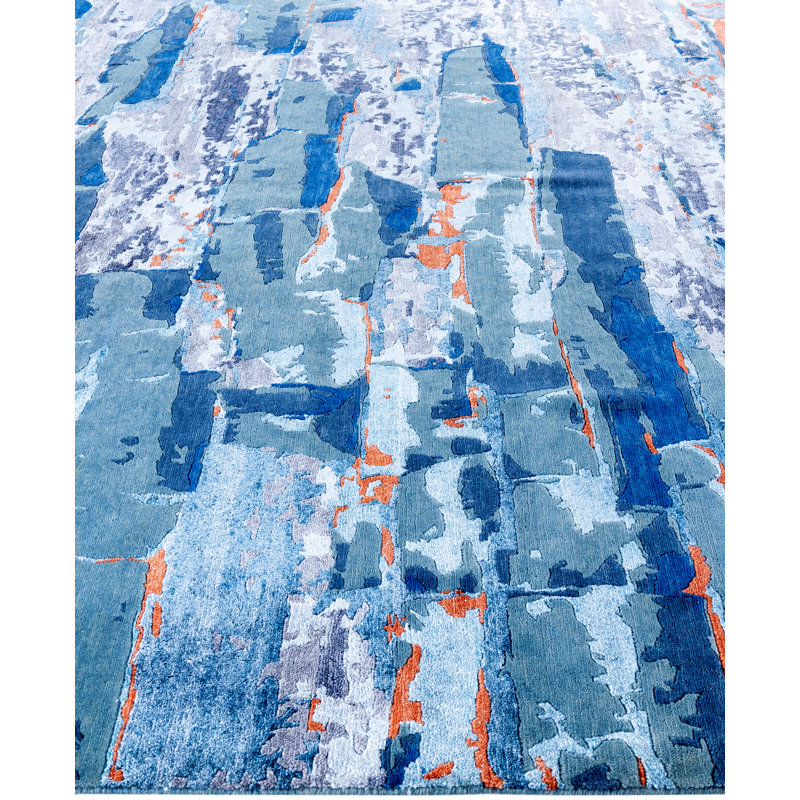 Overdyed One-of-a-Kind Rectangle 8'3" X 10'3" Hand Knotted Area Rug