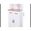 Armoire de cuisine en bois avec garde-manger blanc
