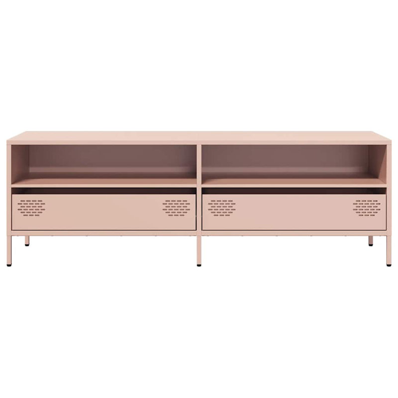 Azahria Unfinished TV Stand for TVs up to 24", Antique pink and pink