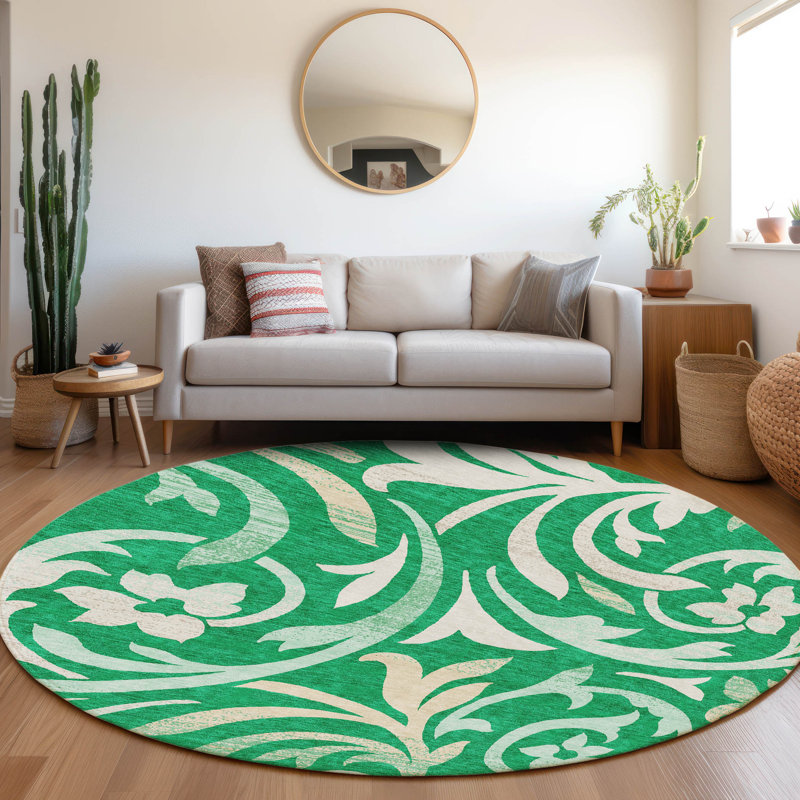 Washable Indoor / Outdoor Rug, Round 8'