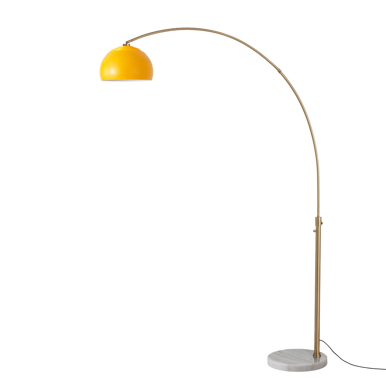 Ellerbe 92'' Steel Floor Lamp, Mustard