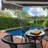 ALEKO Motorized Retractable Outdoor Awning with White Frame-19996889-111027055