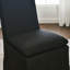 Chaise d'appoint de salle à manger rembourrée de 20 po de large avec housse et roulettes (ensemble de 2)-746819889
